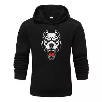 Осенне-зимняя новая персонализированная одежда с принтом волка и животных для мужчин и женщин, толстовка с капюшоном для любителей, пуловер, спортивная толстовка для бега S белый