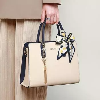 Осенне-зимняя новая сумка для мам, сумка-тоут для работы, кожаная высококачественная текстура, большая вместимость, сумка через плечо 265mm*205mm*115mm