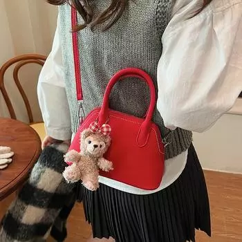 Осенне-зимняя новая сумка из матовой коровьей кожи, сумка-ракушка в стиле ретро, высококачественная кожаная женская сумка через плечо 21*8*13 коричневый