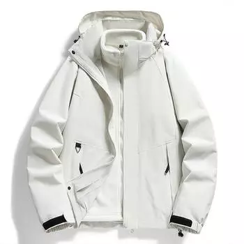 Осенне-зимняя новая уличная куртка для пары, комплект из двух предметов, утепленная одежда для альпинизма «три в одном», модная рабочая одежда, куртка с капюшоном S