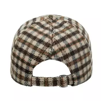Осенне-зимняя новая утепленная бейсболка в клетку хаки