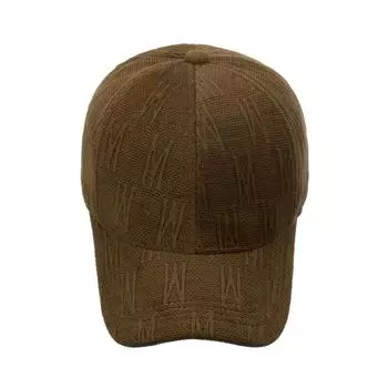 Осенне-зимняя новая утолщенная термобейсболка с тиснением коричневый