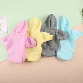 Осенне-зимняя одежда для собак, толстовка с капюшоном, пальто для собак конфетного цвета, куртка для щенков, одежда для маленьких собак, наряды для домашних животных Йорк XS 0-1.5KG