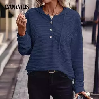 Осенне-зимняя однотонная толстовка с капюшоном, повседневная куртка с заниженной линией плеч и длинными рукавами S чёрный