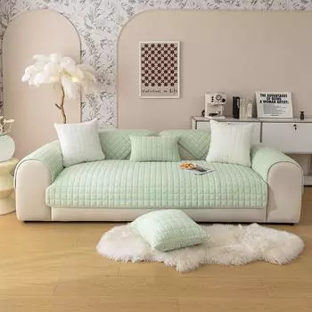 Осенне-зимняя плюшевая диванная подушка с кроликом, утолщенная нескользящая легкая роскошная подушка, кожаный чехол для дивана, новый скандинавский чехол, полотенце 70*70