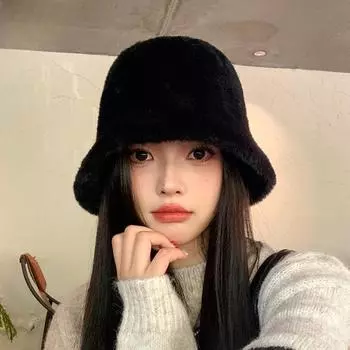 Осенне-зимняя плюшевая панама, ветрозащитная, теплая, защищающая уши, рыболовная шапка, маленькая шапка-тазик, простая универсальная шапка для детей