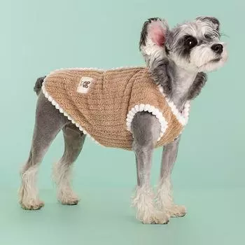 Осенне-зимняя полосатая вельветовая куртка Жилет для домашних животных Собаки Плюшевый жилет для кошек Утолщенные теплые жилеты с пряжкой для крепления ремня Клетчатые жилеты S