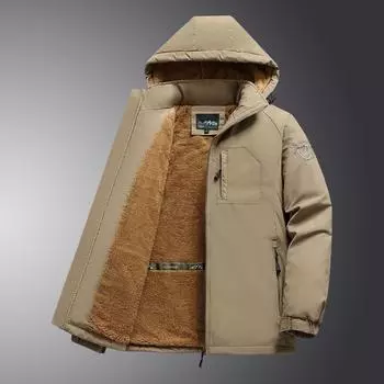 Осенне-зимняя повседневная куртка для активного отдыха, большого размера, средней и длинной длины, бархатная, утолщенная и дышащая мужская куртка M