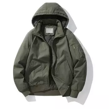 Осенне-зимняя повседневная куртка Куртка с капюшоном для полетов Мужское пальто Свободная куртка для инструментов Повседневная куртка M