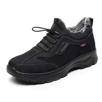 Осенне-зимняя повседневная мужская суперкомфортная обувь, мужские кожаные роскошные ботинки на меху в стиле милитари 38 бежевый