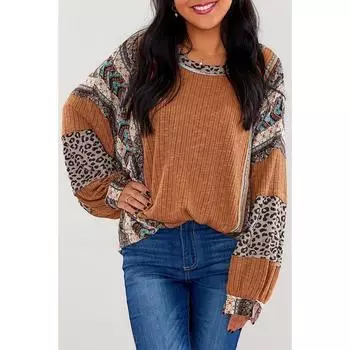 Осенне-зимняя повседневная рубашка с контрастными полосками, круглый вырез, свободные рукава, женская толстовка с капюшоном S светло-коричневого