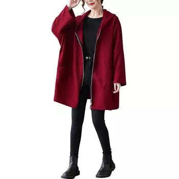 Осенне-зимняя повседневная женская длинная однотонная толстовка с капюшоном и рукавами «летучая мышь», свободная, с длинными рукавами XXL чёрный