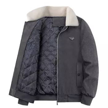 Осенне-зимняя рабочая одежда, мужская хлопчатобумажная куртка, утолщенная наружная куртка L шифер серый