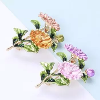 Осенне-зимняя ретро-брошь «Маргаритка», женская булавка для пальто премиум-класса, универсальный значок для свитера, персонализированные аксессуары, тренд