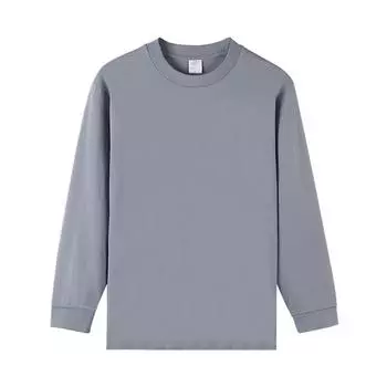 Осенне-зимняя ретро футболка с длинным рукавом, мужская теплая толстая однотонная футболка из 100% хлопка, мужская футболка M