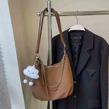 Осенне-зимняя ретро-матовая женская сумка через плечо, новая большая вместимость, сумки через плечо на молнии, женские сумки для поездок на работу