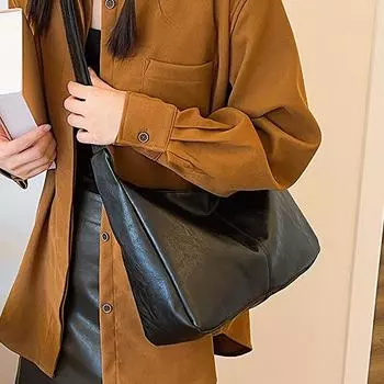 Осенне-зимняя ретро-сумка большого объема для женщин 2024 года, новая студенческая сумка для поездок на работу, повседневная универсальная сумка-мессенджер