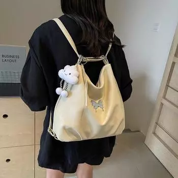 Осенне-зимняя ретро-сумка большого объема для женщин 2024 года, новый рюкзак для поездок на работу, повседневная сумка через плечо