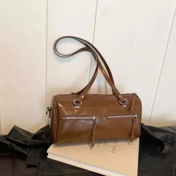 Осенне-зимняя ретро-сумка большой вместимости, яркая ручная сумка-мессенджер, повседневная модная женская сумка через плечо