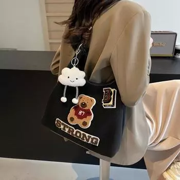 Осенне-зимняя ретро-сумка Maillard коричневого цвета для женщин 2024 года, новая сумка-тоут для поездок на работу в большом объеме