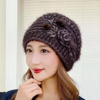 Осенне-зимняя шапка с ушами для женщин, утолщенная и плюшевая, теплая, для защиты ушей
