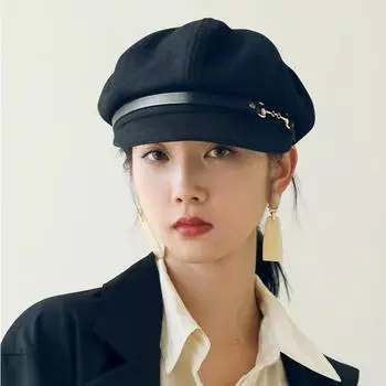 Осенне-зимняя шерстяная фетровая восьмиугольная шляпа, модная британская модная шляпа для газетчиков, женские береты большого размера 54 см, 56 см, 57,5 см, 59 см, 61 см 54cm