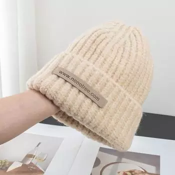 Осенне-зимняя шерстяная шапка для женщин в корейском стиле, шикарная шерстяная вязаная шапка, защита ушей, теплая пуловерная холодная шапка для пары