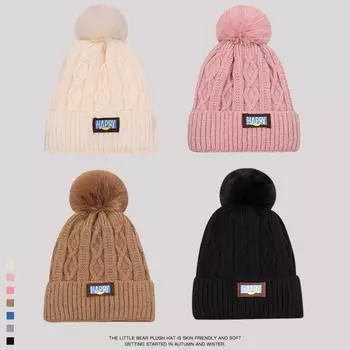 Осенне-зимняя шерстяная шапка из жареного теста с завитками, новая утолщенная теплая шерстяная шапка с защитой от ушей, шапка с буквами Baotou серый