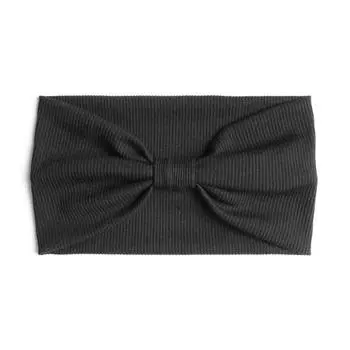 Осенне-зимняя широкая версия, большая эластичная спортивная повязка на голову для йоги, утолщенная, весенне-осенняя, однотонная, трикотажная, ребристая повязка на голову для женщин 1pcs