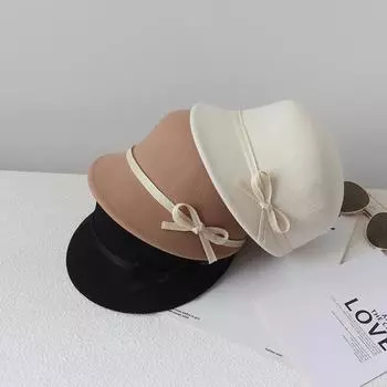 Осенне-зимняя шляпа-цилиндр в стиле ретро с короткими полями из шерсти, шелка, пеньки, кепка-купол из шерсти, шляпа для верховой езды One Size (53-58cm) чёрный