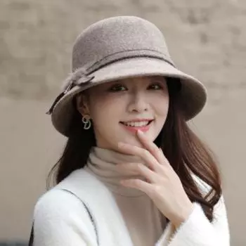 Осенне-зимняя шляпа рыбака, женская японская универсальная шерстяная шляпа, корейская однотонная шерстяная шляпа one size чёрный