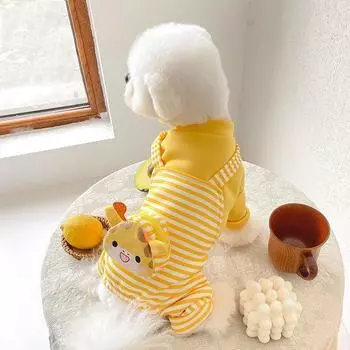 Осенне-зимняя симпатичная полосатая сумка на плечо, толстовка с капюшоном для четвероногих собак, кошек, рождественский комбинезон, забавная одежда для домашних животных, одежда для щенков XS