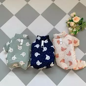 Осенне-зимняя собака четвероногий утолщенный хлопок хлопковая подкладка одежда для домашних животных Тедди шнауцер йоркширский маленький собачка утолщенное теплое пальто XS