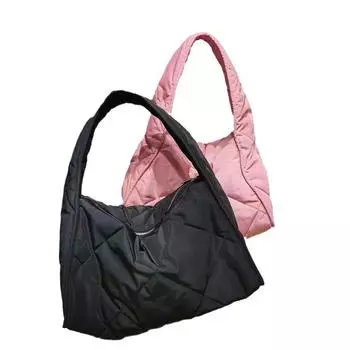 Осенне-зимняя сумка-кошелек Diamond Check Down для женщин, милая легкая сумка под мышкой, большая вместимость, однотонная сумка