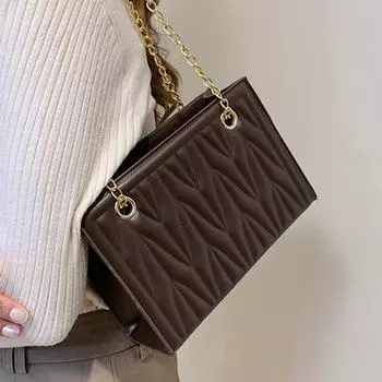 Осенне-зимняя сумка премиум-фактуры женская сумка модная ромбовидная нишевая сумка маленькая квадратная сумка модная сумка через плечо для поездок на работу чёрный