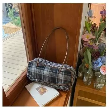 Осенне-зимняя сумка с леопардовым принтом для женщин, новая модная и универсальная дорожная сумка в клетку в стиле ретро