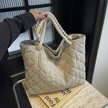 Осенне-зимняя сумка-тоут большой вместимости, новая сумка для отдыха и поездок на работу, женская универсальная сумка через плечо one size fits all