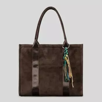 Осенне-зимняя сумка-тоут большой вместимости, ретро-французская сумка, женская простая сумка через плечо на одно плечо кофейный