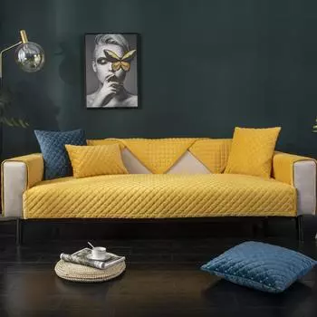 Осенне-зимняя супер мягкая теплая плюшевая однотонная диванная подушка современная простая голландская бархатная нескользящая диванная подушка полотенце 70*70
