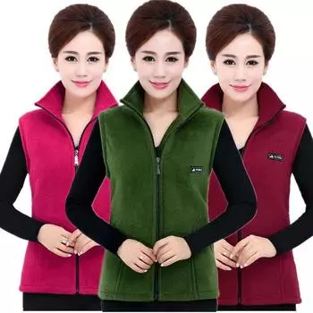 Осенне-зимняя свободная женская одежда жилет куртка для женщин среднего возраста пожилого возраста свитер флисовый жилет XXXXL