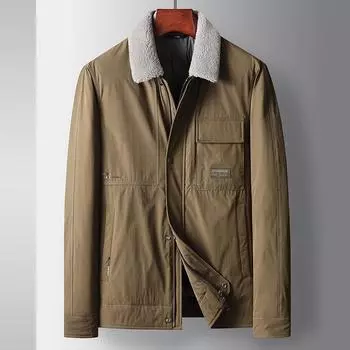 Осенне-зимняя теплая куртка из белого утиного пуха с меховым воротником и оснасткой, молодежная повседневная куртка 170