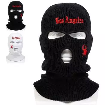 Осенне-зимняя теплая шапка-балаклава для активного отдыха, модные ветрозащитные и морозостойкие шапки-пуловеры, шапки для занятий спортом на открытом воздухе, шапки-бини чёрный