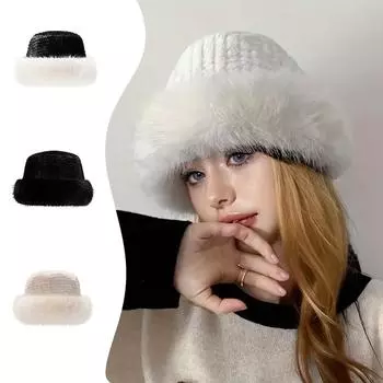 Осенне-зимняя теплая шапка для рыбака, зимняя шапка из плюша в клетку чёрный