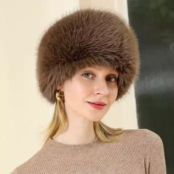 Осенне-зимняя теплая шапка из искусственного меха, защита ушей, симпатичная модная шапка, трендовая женская уличная шапка