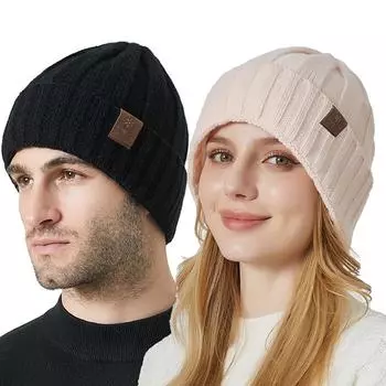 Осенне-зимняя толстая бархатная однотонная вязаная шапка, мужская уличная теплая шапка, женская шерстяная шапка чёрный