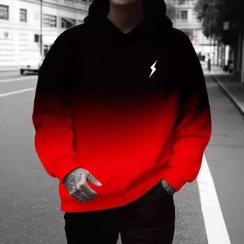 Осенне-зимняя толстовка с длинными рукавами и круглым вырезом с 3D-цифровым принтом для мужчин, свободные повседневные толстовки и свитшоты для мужчин S