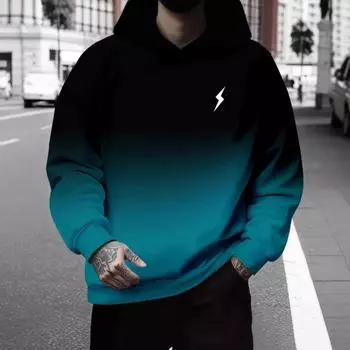 Осенне-зимняя толстовка с длинными рукавами и круглым вырезом с 3D-цифровым принтом для мужчин, свободные повседневные толстовки и свитшоты для мужчин S