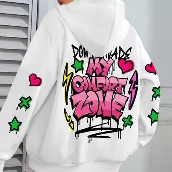 Осенне-зимняя толстовка с длинными рукавами и принтом Love Letter 2D для мужчин и женщин, большой размер, универсальные модные спортивные толстовки и свитшоты унисекс S