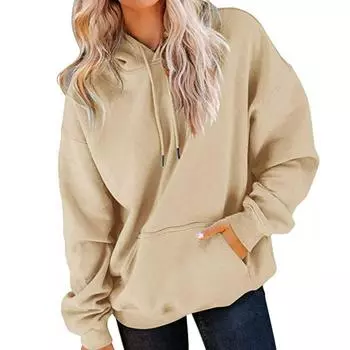 Осенне-зимняя толстовка с капюшоном, 3D принт, заниженные плечи, однотонные свободные пуловеры с карманами M