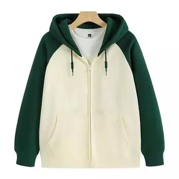 Осенне-зимняя толстовка с капюшоном из меха серебристой лисицы, цветная куртка с капюшоном на молнии, кардиган, модная свободная толстовка с капюшоном для мужчин и женщин, школьная форма S оливковое зеленый